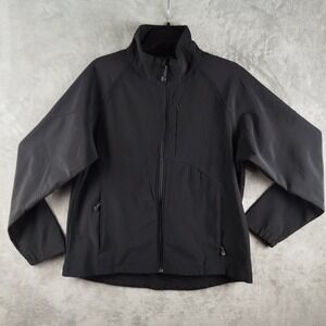 Black Diamond Jacket Womens XL Black‎ Softshell Fleece Lined Full Zip Pockets